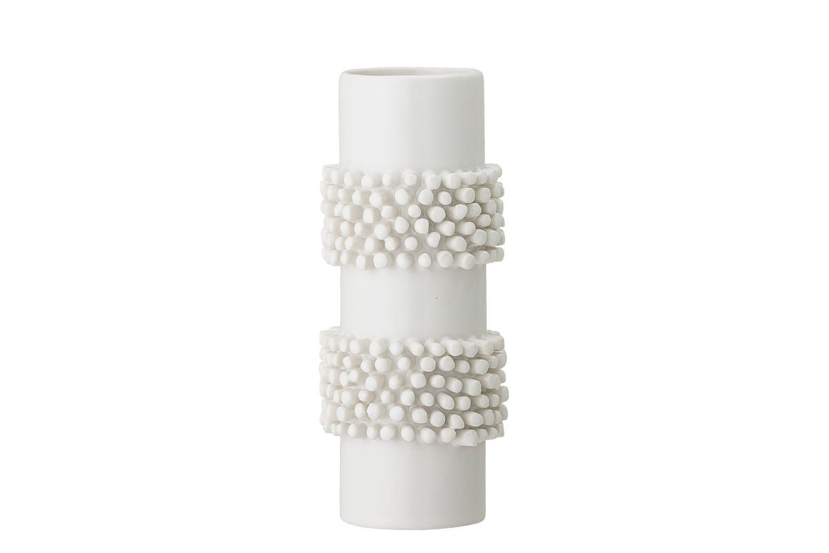 Vase "Snow" - hvid stentøjsvase