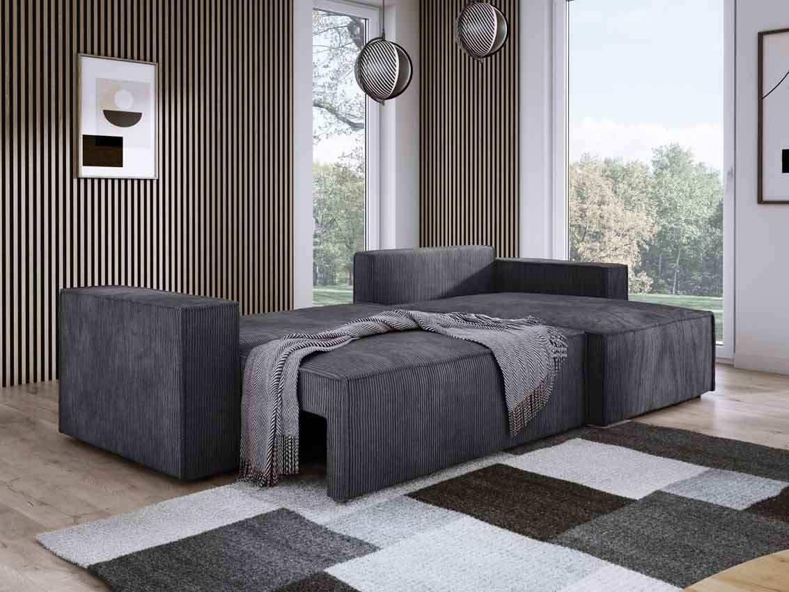 Designer Sofa Velanova mit Schlaffunktion und Stauraum