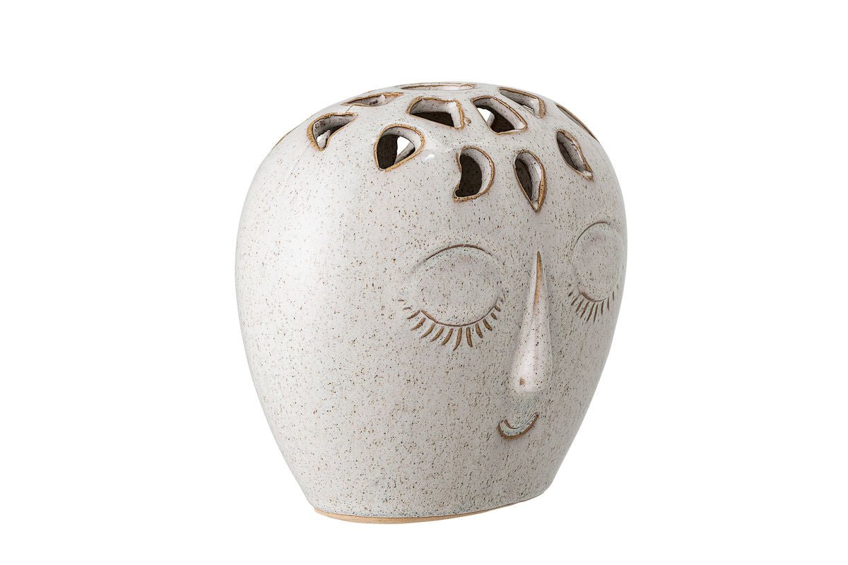 Vase Soli - Hvid, af stentøj