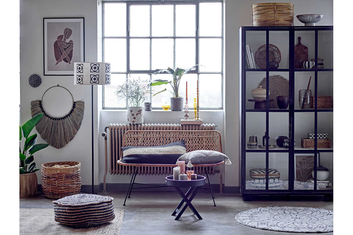 Beistelltisch Sora – Holztablett in Schwarz