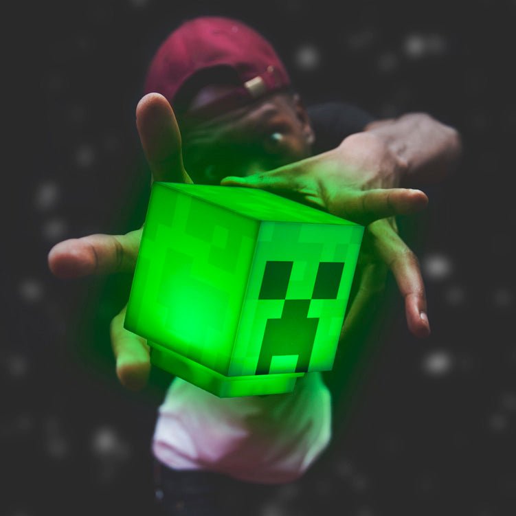 Minecraft LED-lampe „Creeper“ – lysfigur med batteri