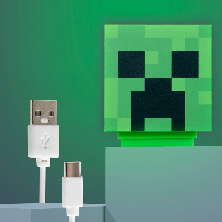 Minecraft LED-lampe „Creeper“ – lysfigur med batteri