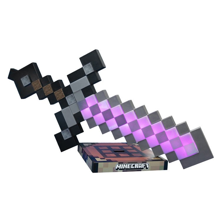 Minecraft LED-bordlampe „Netherite Sword“ – med batteri & farveskift