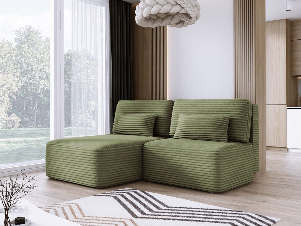 Designer Sofa Tilia Cordfløjl med sovefunktion og opbevaringsplads