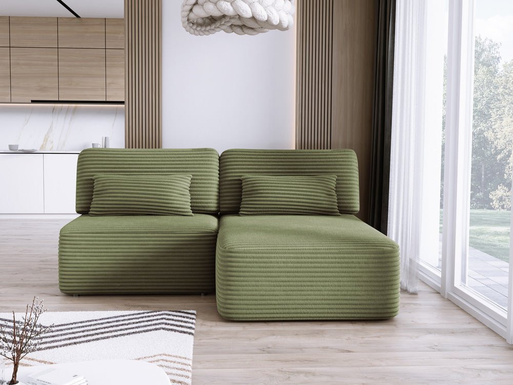Designer Sofa Tilia Cordfløjl med sovefunktion og opbevaringsplads
