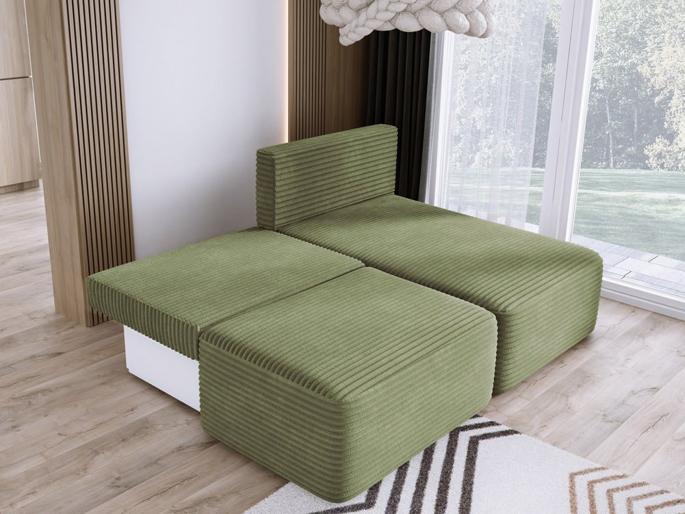 Designer Sofa Tilia Cordfløjl med sovefunktion og opbevaringsplads