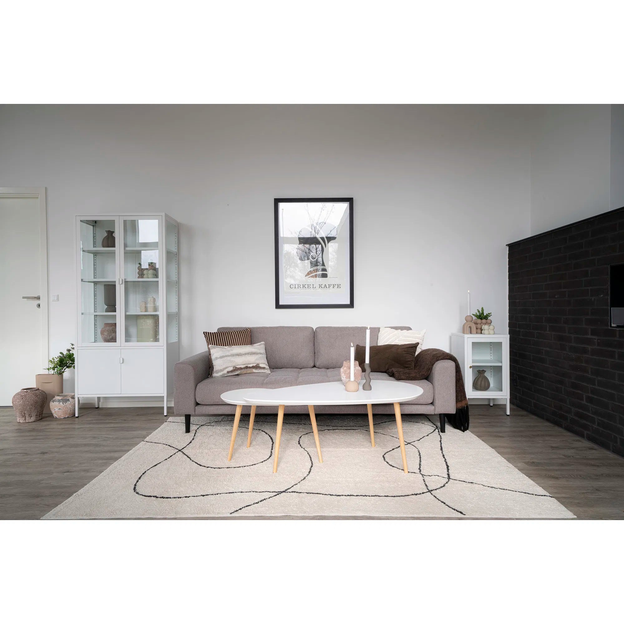 Tæppe Arenzo – Moderne bomuldstæppe med abstrakt mønster, 160x230 cm