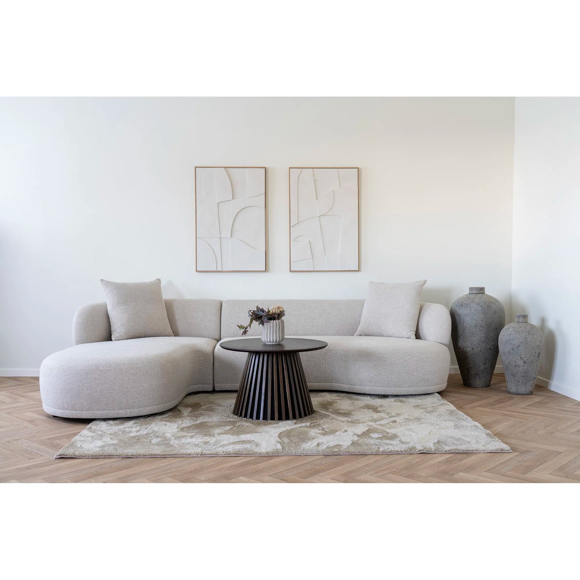 Tæppe Velano – Moderne højloftet tæppe i Sand eller Grøn, 160x230 cm