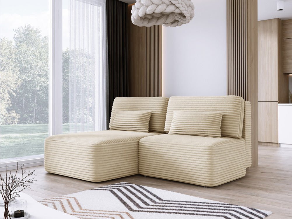 Designer Sofa Tilia Cordfløjl med sovefunktion og opbevaringsplads