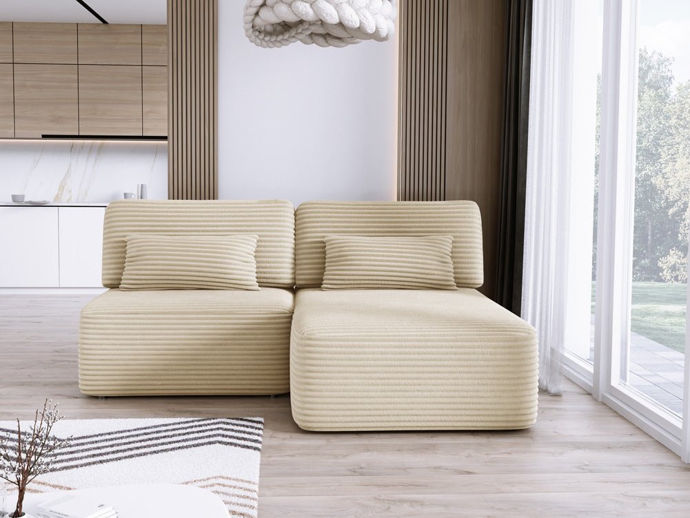 Designer Sofa Tilia Cordfløjl med sovefunktion og opbevaringsplads