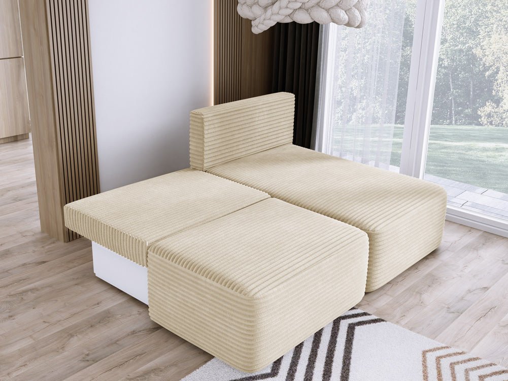 Designer Sofa Tilia Cordfløjl med sovefunktion og opbevaringsplads