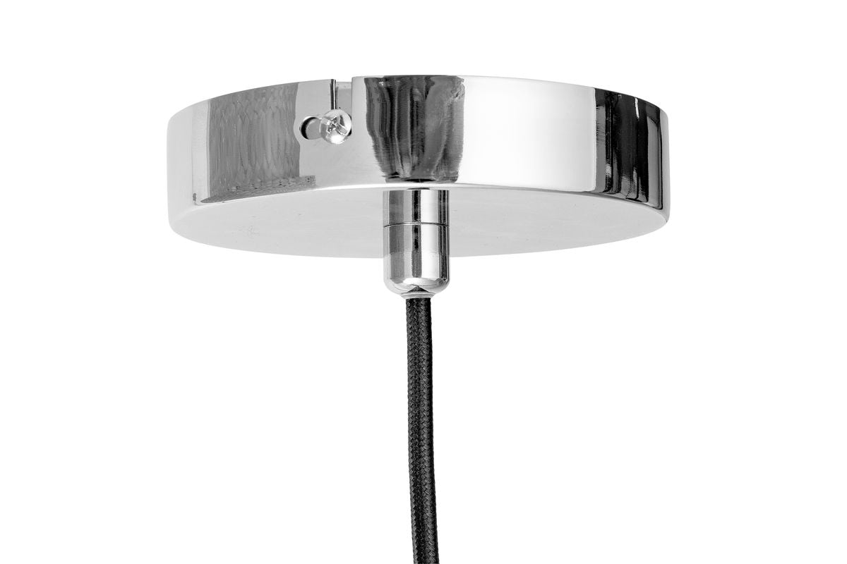 Pendellampe „Silvertwist“ – med glasstruktur