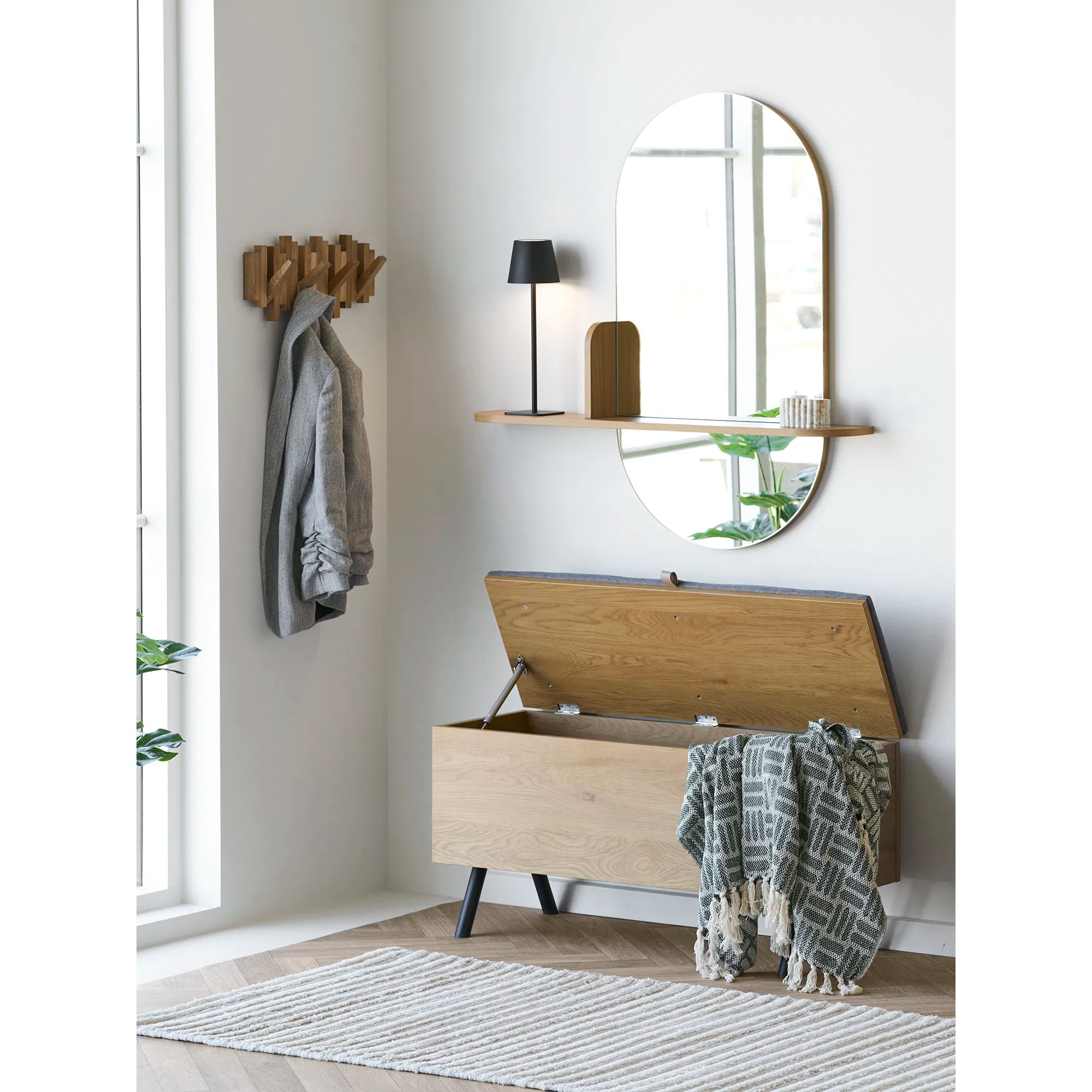 Spiegel Barco mit Ablage – Funktion & Design im Eichen-Look