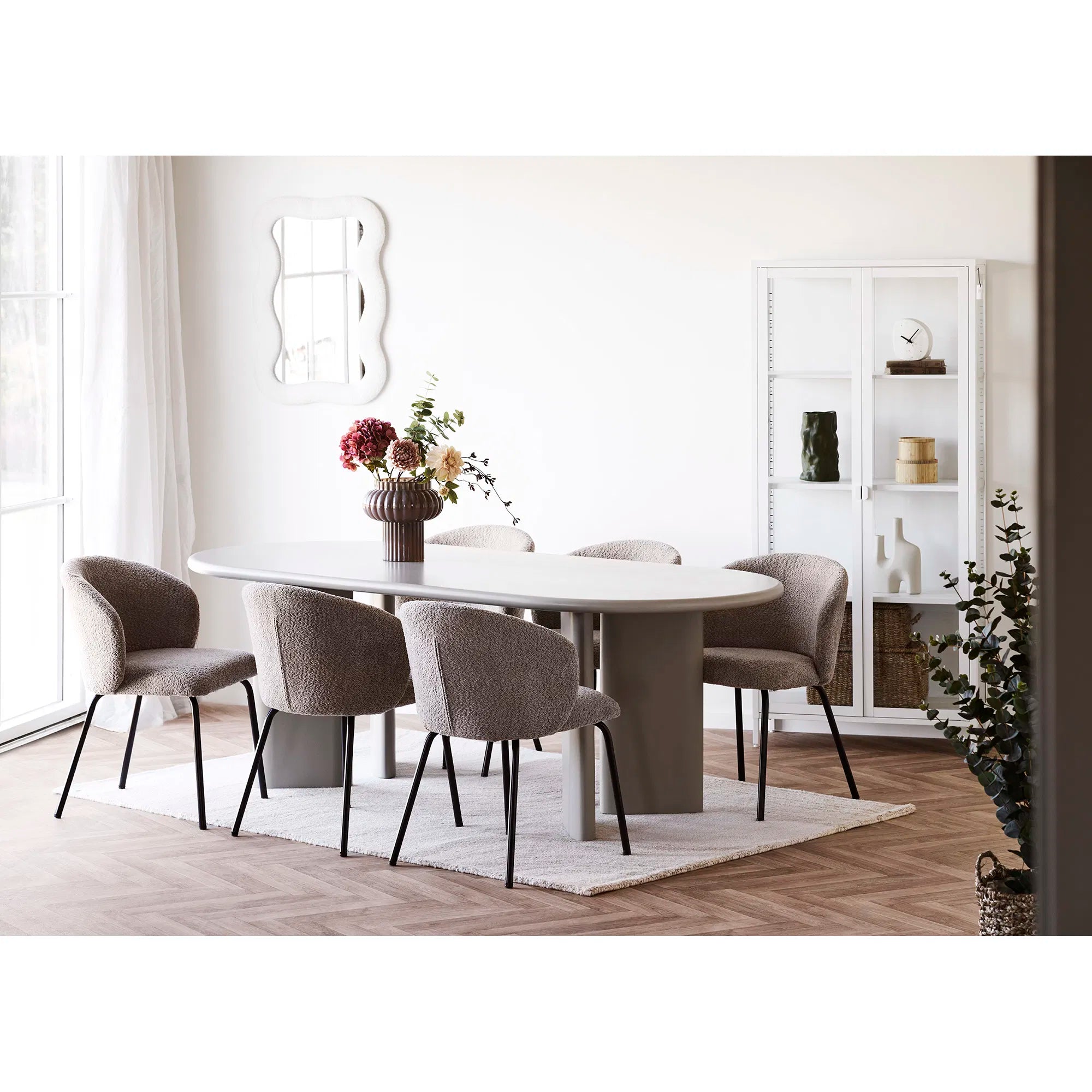 Spejl Fiorenzo – Teddy-design i Hvid