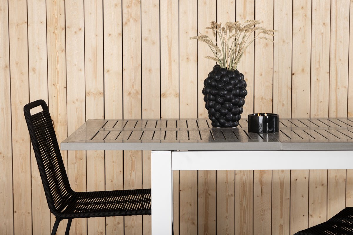 Havemiddagsbord Ravello - Udtrækkeligt fra 152 til 210 cm med hvidt aluminiumsstel