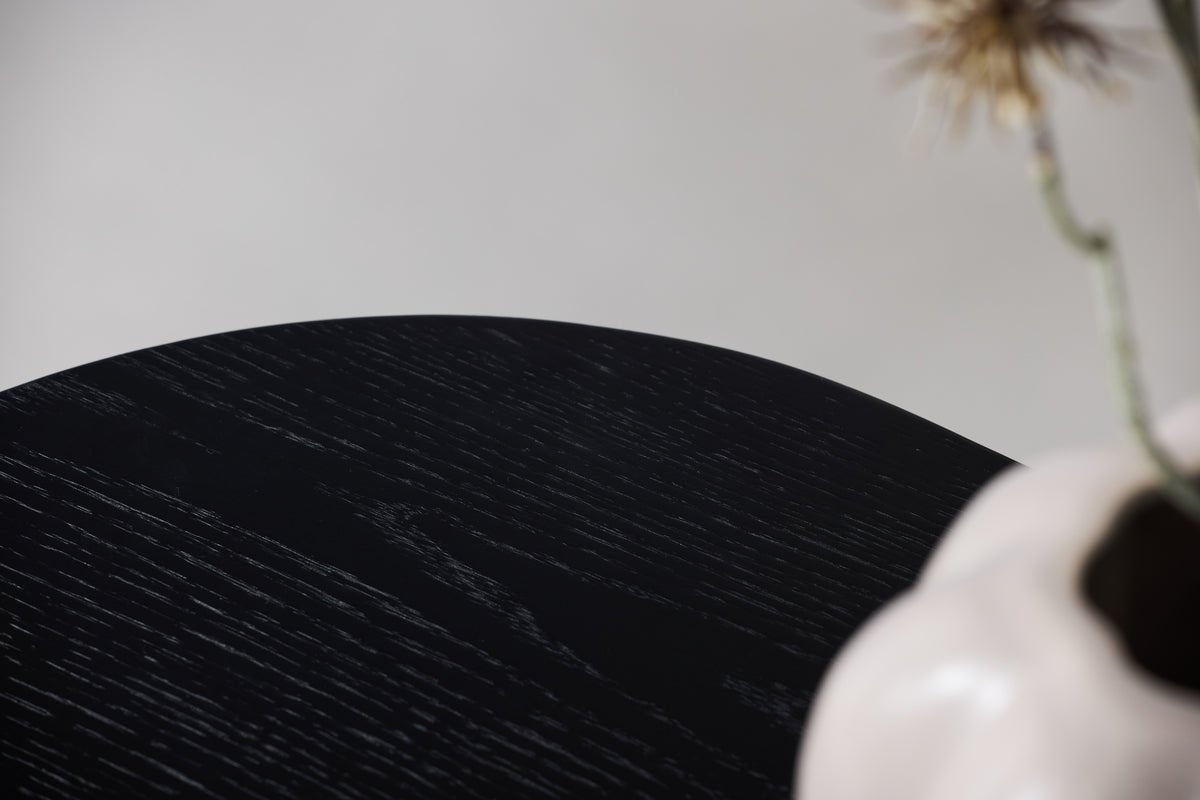 Designer TV-Lowboard Sundby – Sort i egetræslook med lamelfront