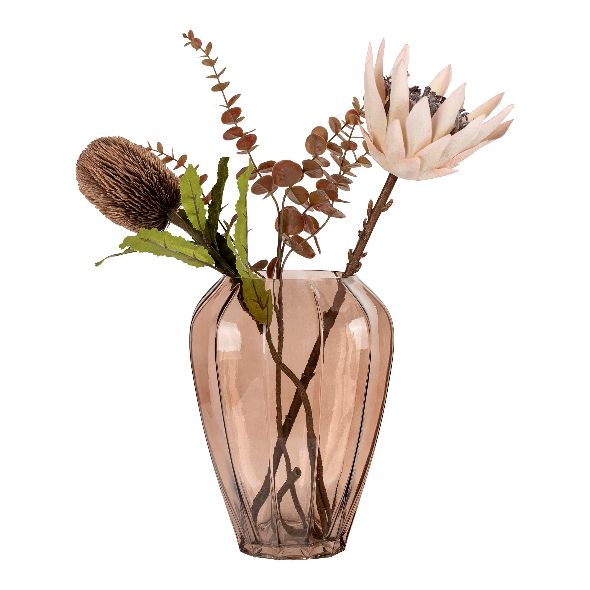 Vase „Oliviera“ – Røgbrunt glas