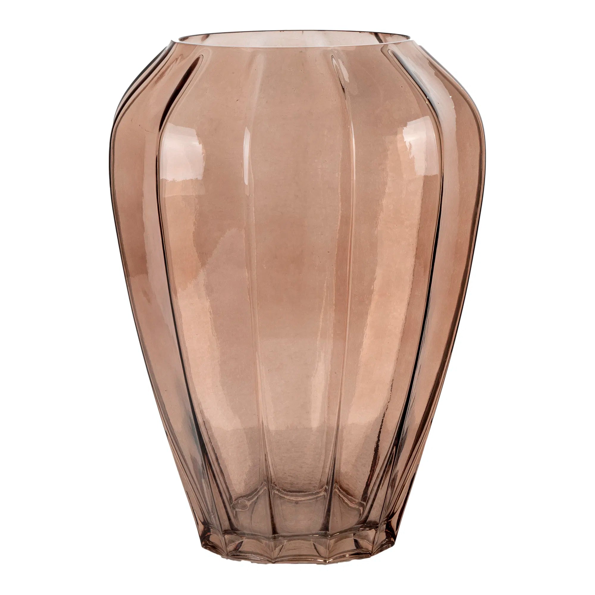 Vase „Oliviera“ – Røgbrunt glas