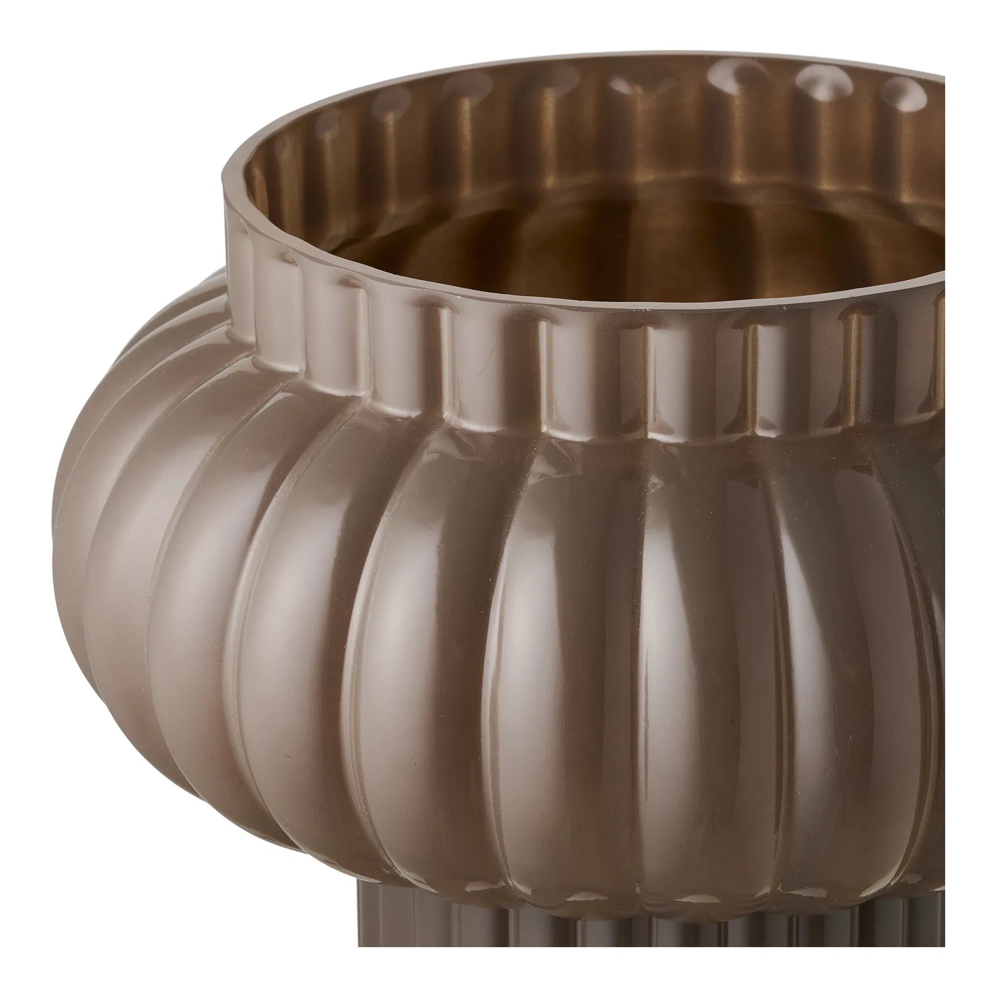 Vase „Orion“ – Mundblæst glas i Brun