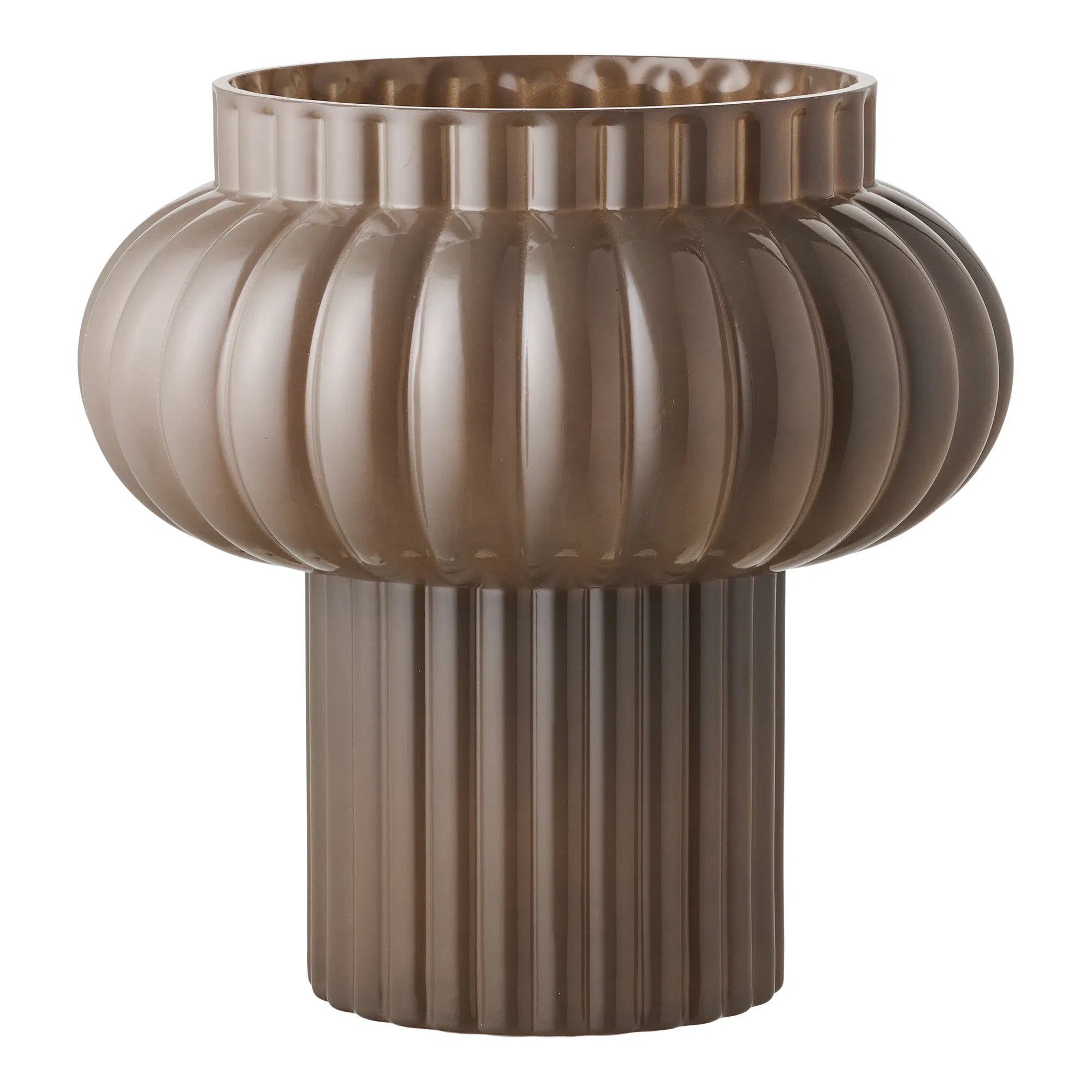 Vase „Orion“ – Mundblæst glas i Brun