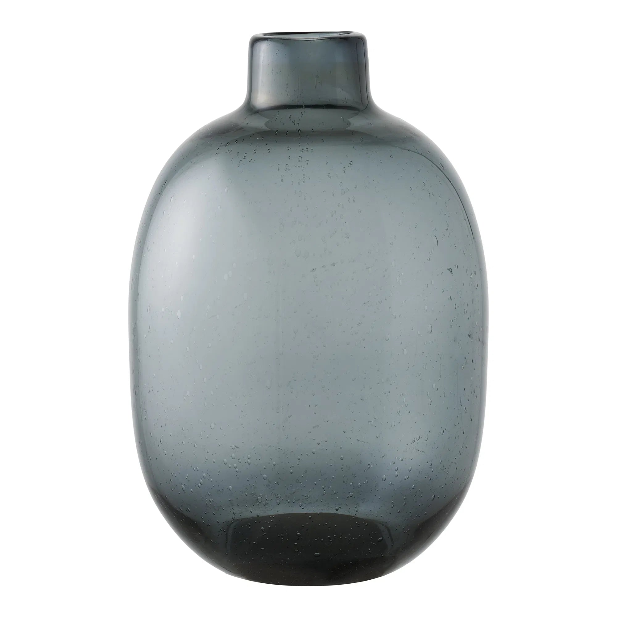 Vase „Noira“ – Røgglas i dyb Sort