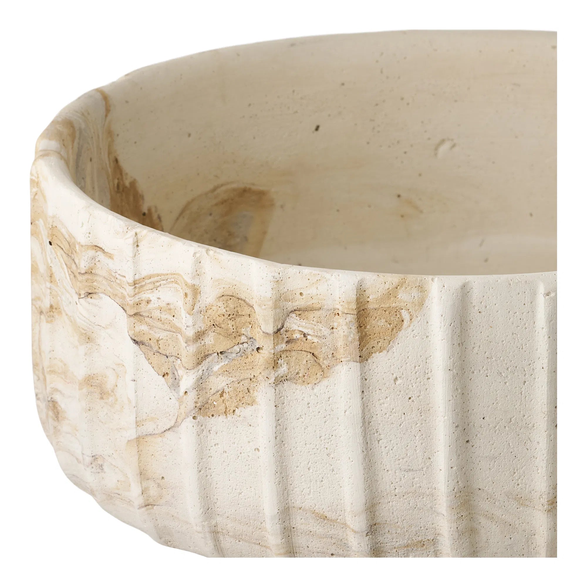 Vase Solana – Beige-Brun af cement