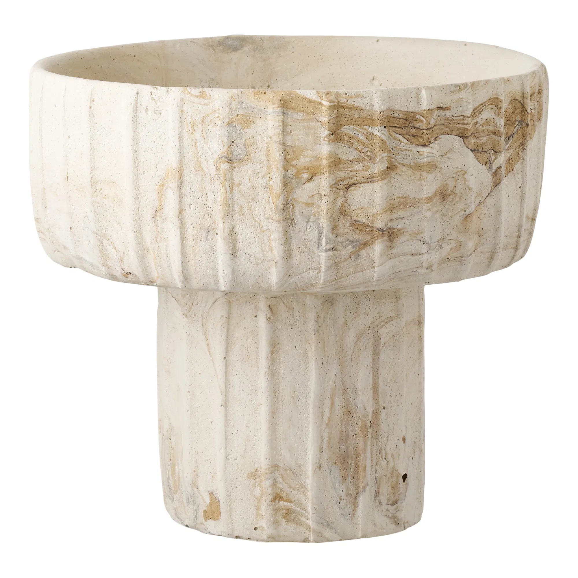 Vase Solana – Beige-Brun af cement