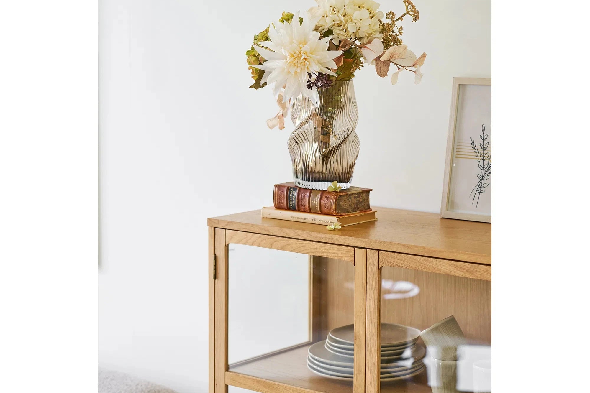 Vase Salmira - elegant glasvase i brun