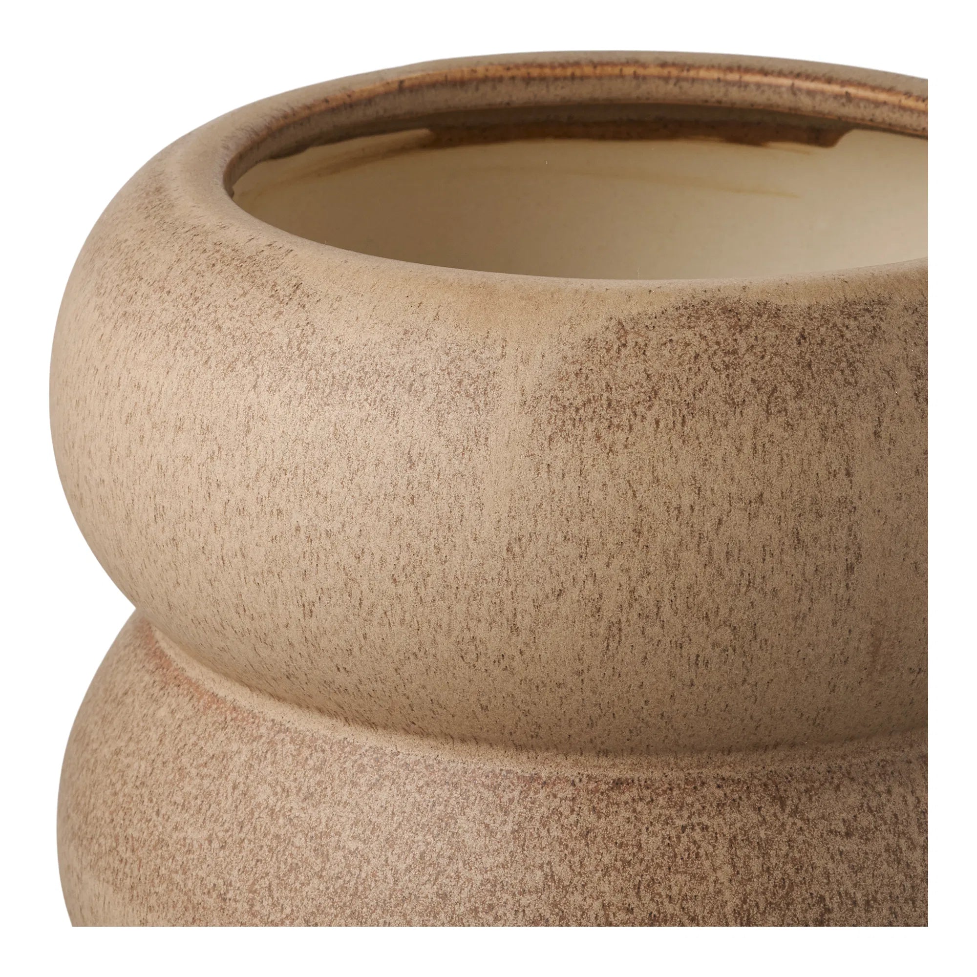 Blumentopf „Arvello“ – Brunt keramikdesign med organisk form