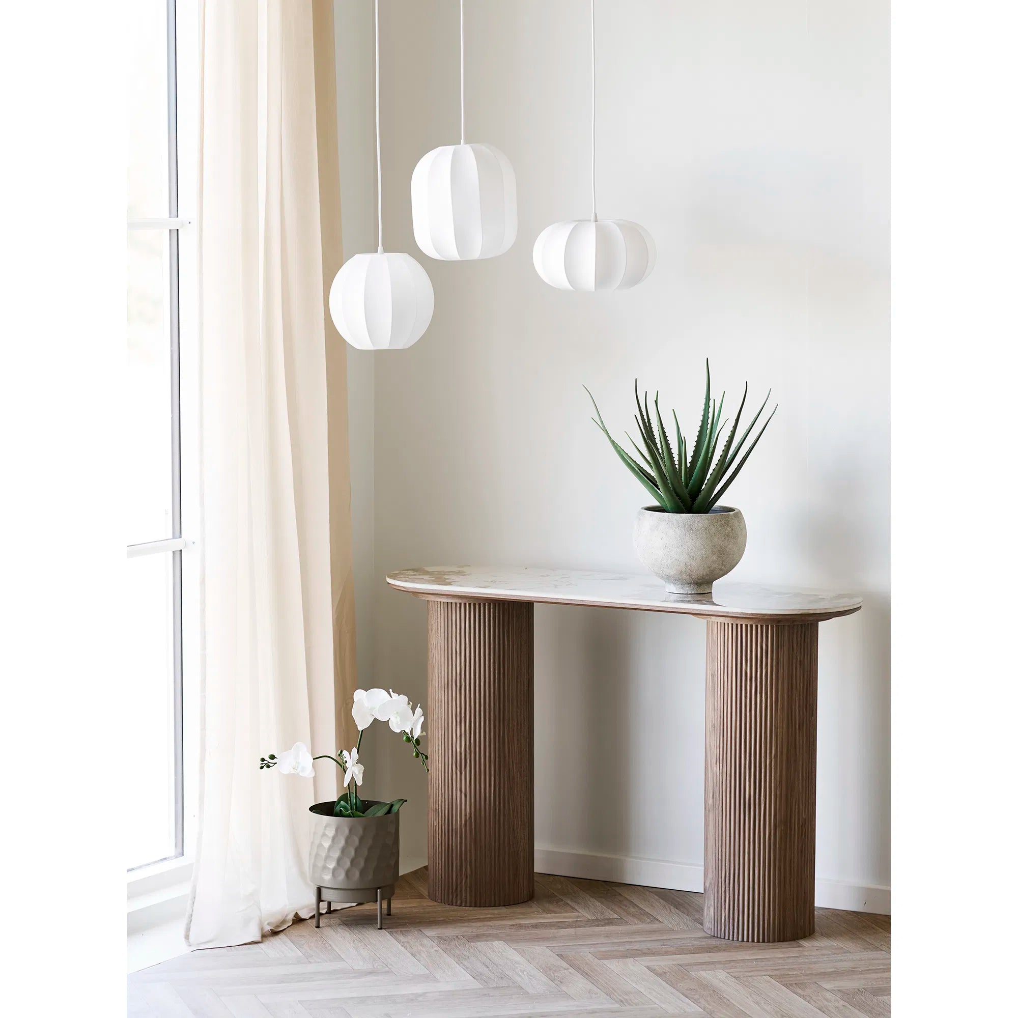 Blumentopf „Silvano“ – Gråt keramikdesign i rund skålform