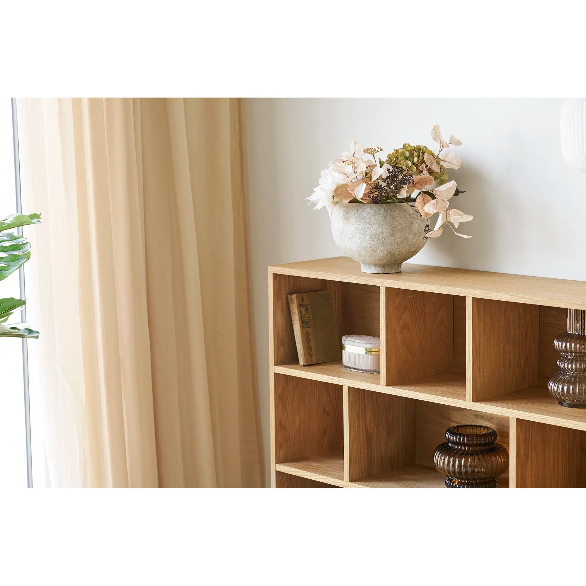 Blumentopf „Silvano“ – Gråt keramikdesign i rund skålform