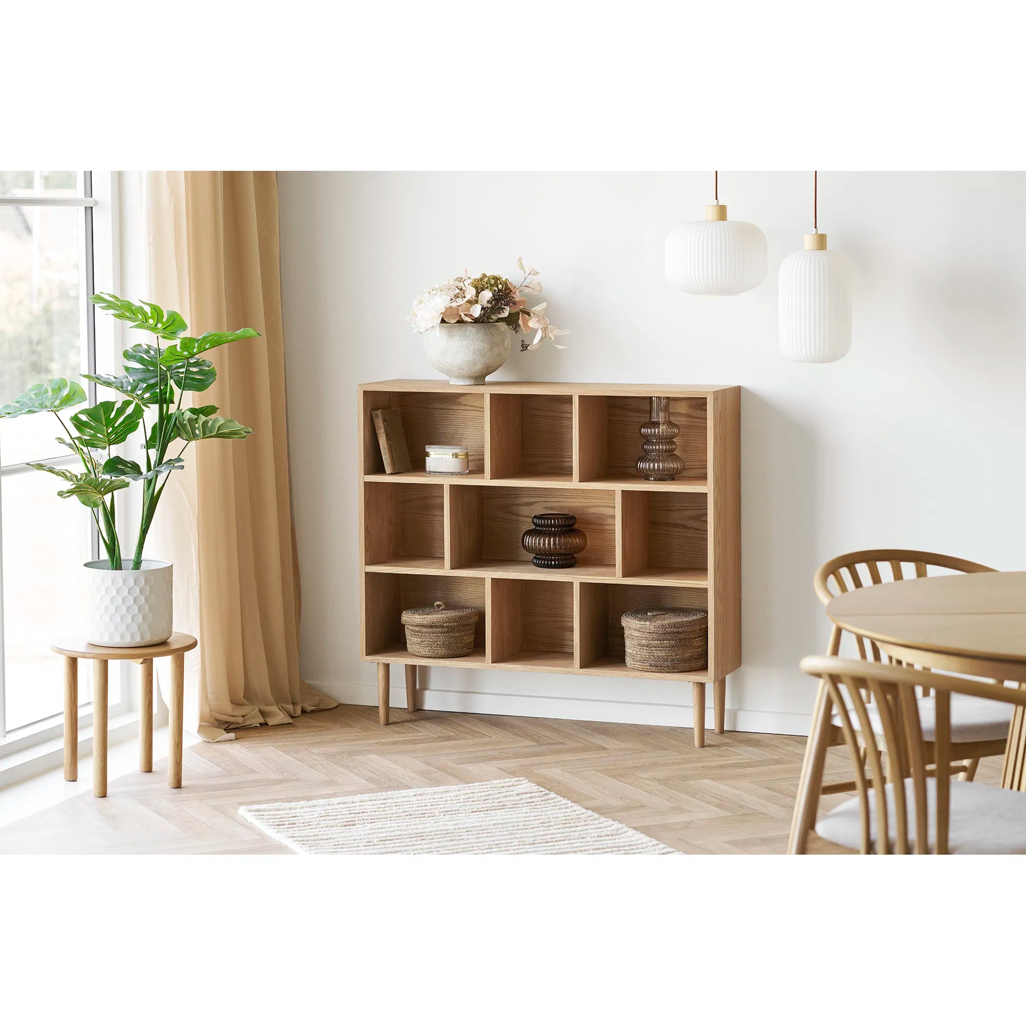 Blumentopf „Avelino“ – Hvid stål-look med struktur