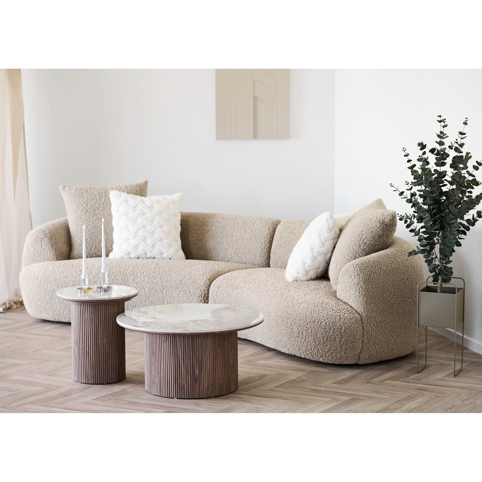Blumentopf „Marvio“ – Moderne planteholder af brun stål