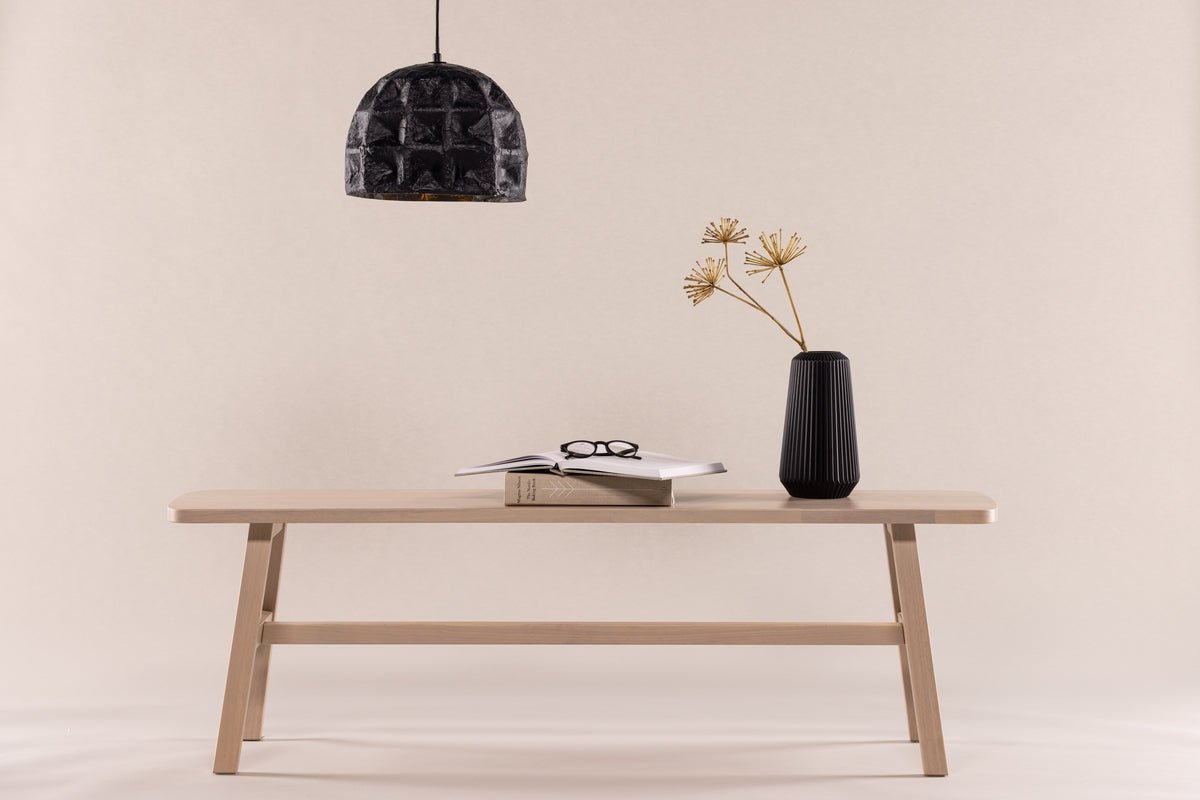 Siddebænk "Yucca" – Af ædelt hvidt kalket træ