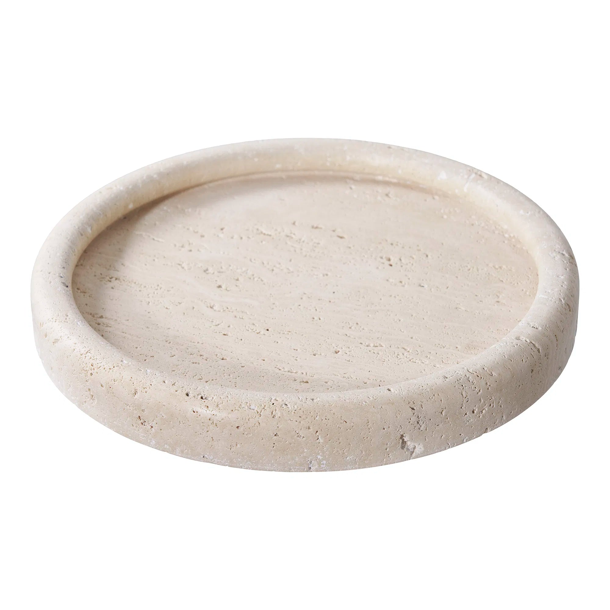 Bakke „Teranova“ – Travertin, Beige (Ø 25,5 cm)