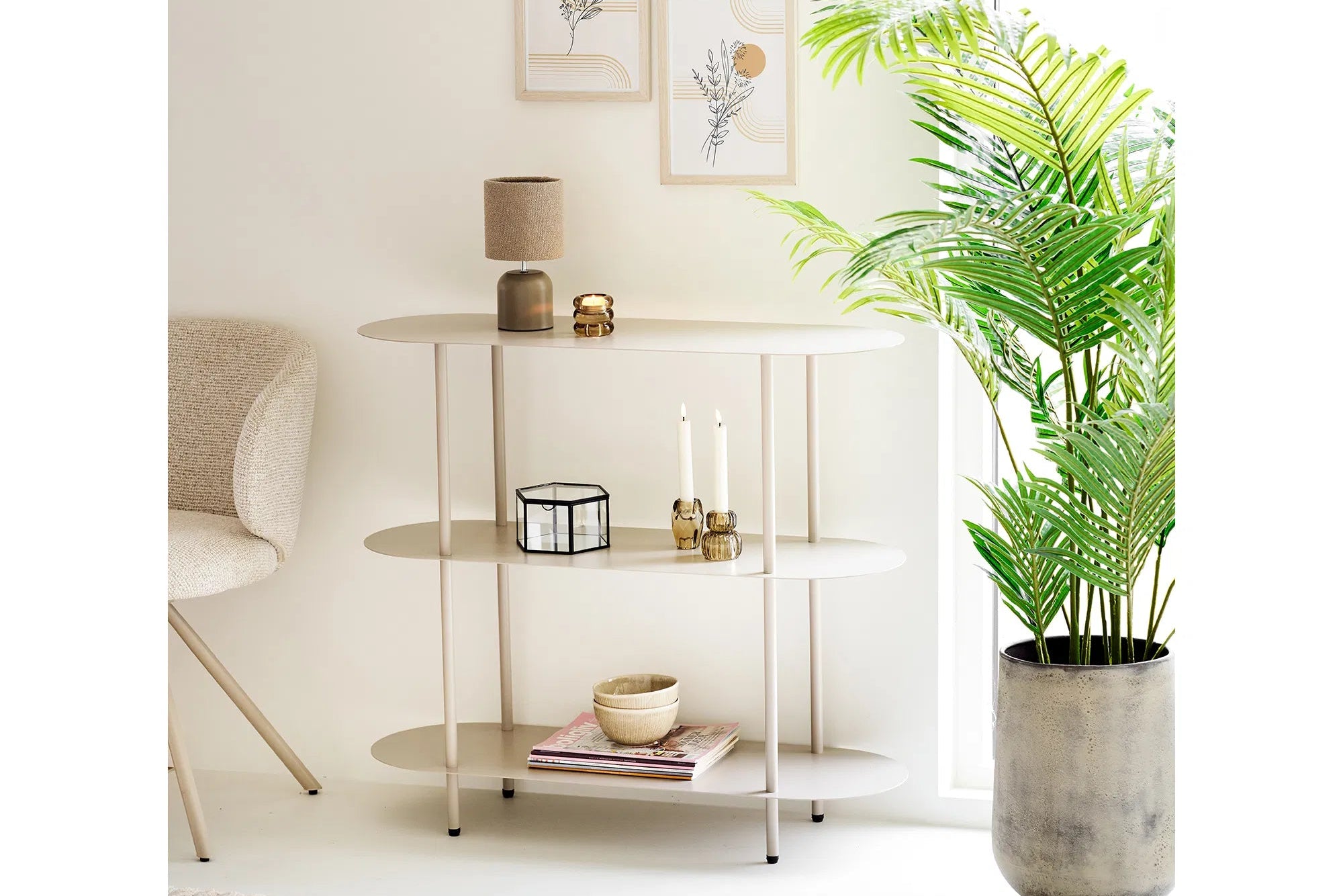 Aufbewahrungsbox Varnelle - aus Glas mit Metallrahmen (2er Set)