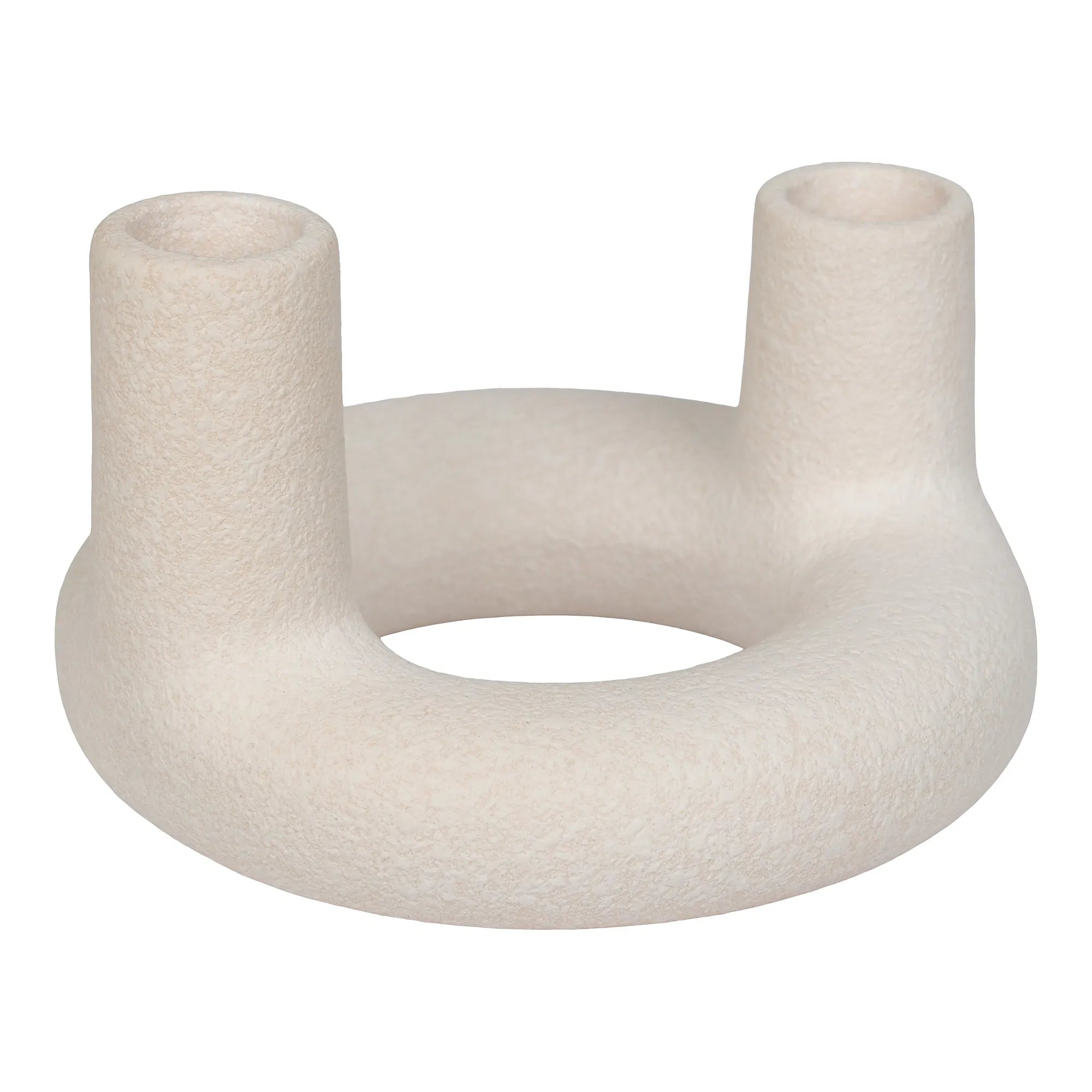 Lysestage „Ceramo Duo“ – Keramik i Beige