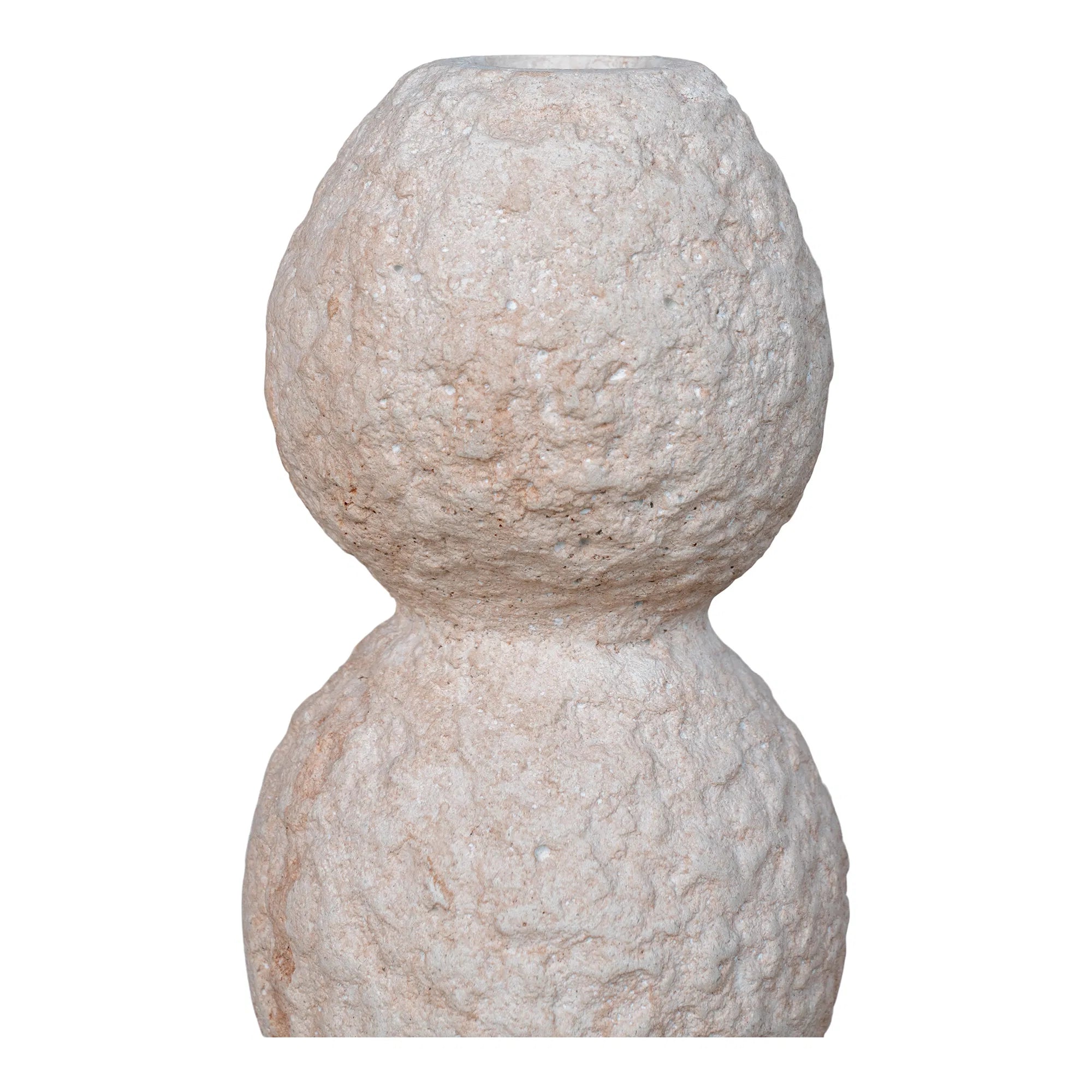 Lysestage-sæt „Roccia Duo“ – Cement i Beige