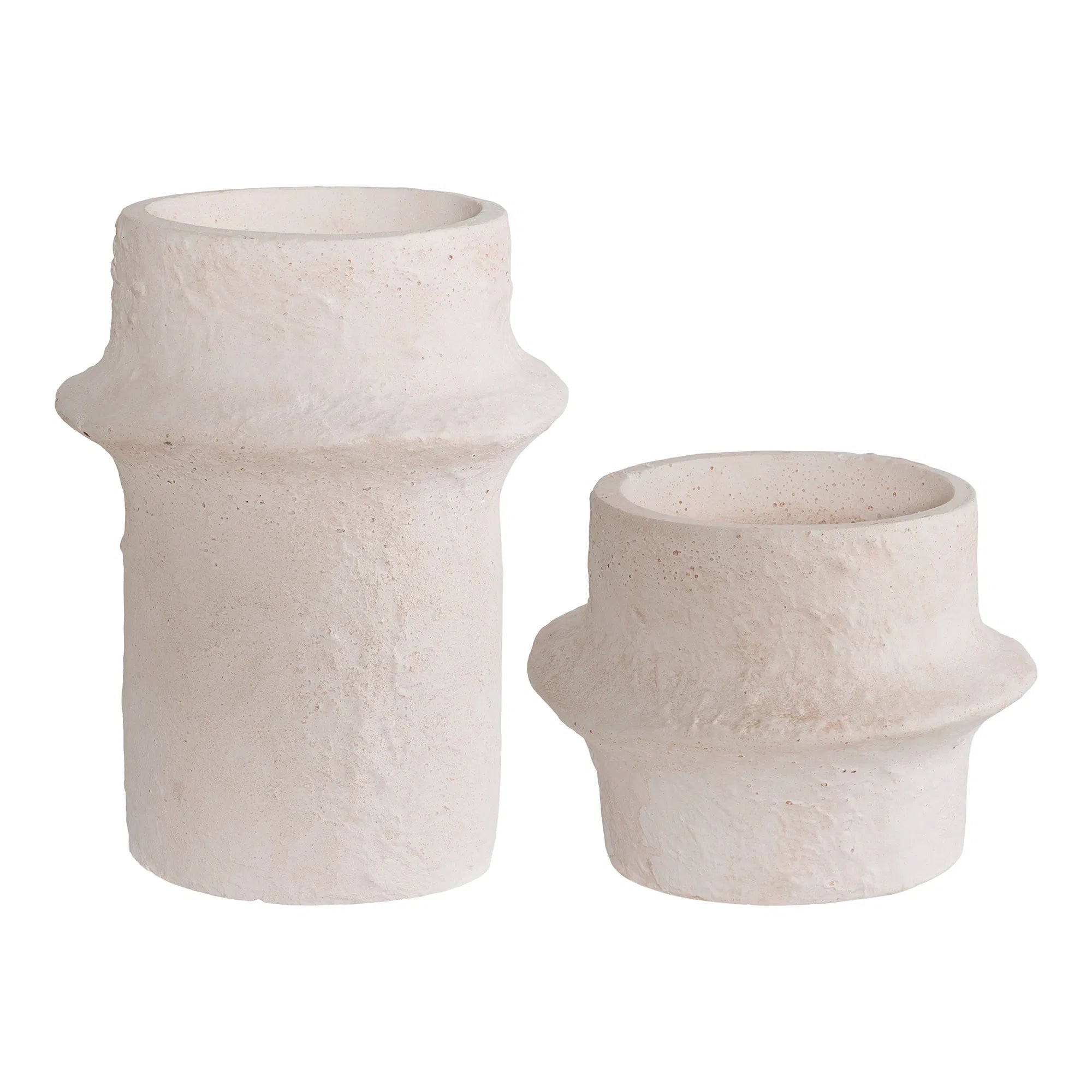 Lysestage-sæt „Bianco Duo“ – Cement i Hvid