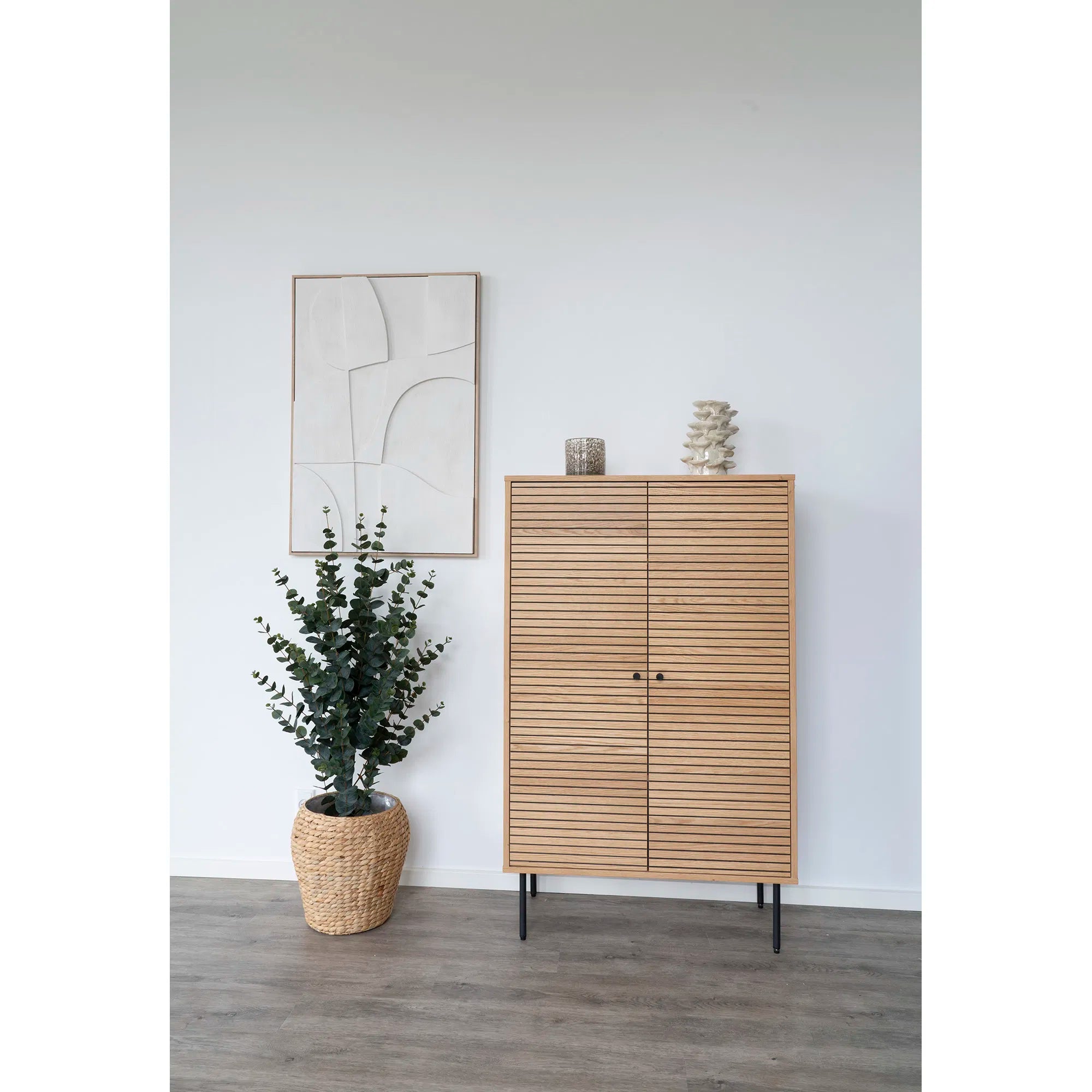 Lysestage „Marmora“ – glas i lysebrun