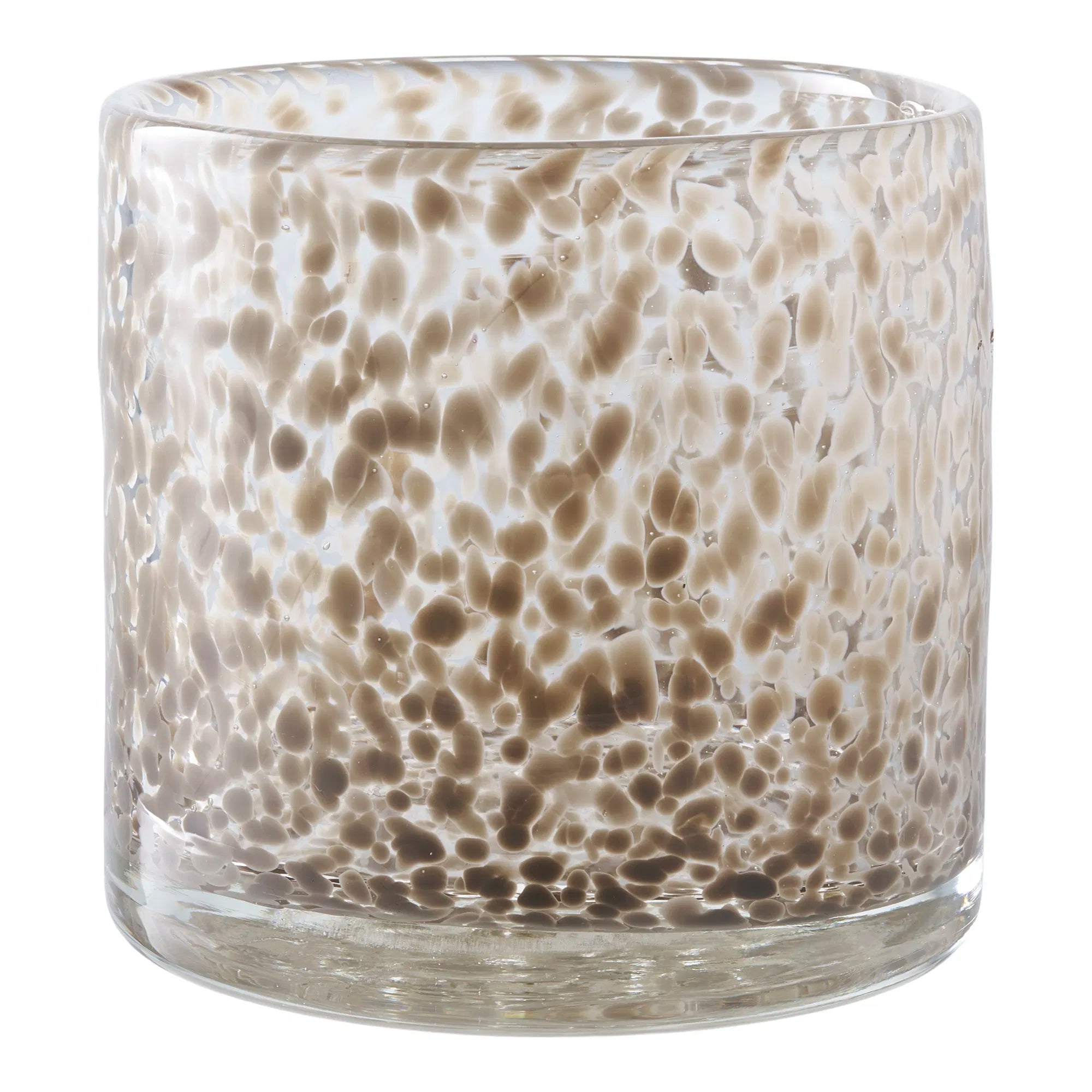 Lysestage „Marmora“ – glas i lysebrun