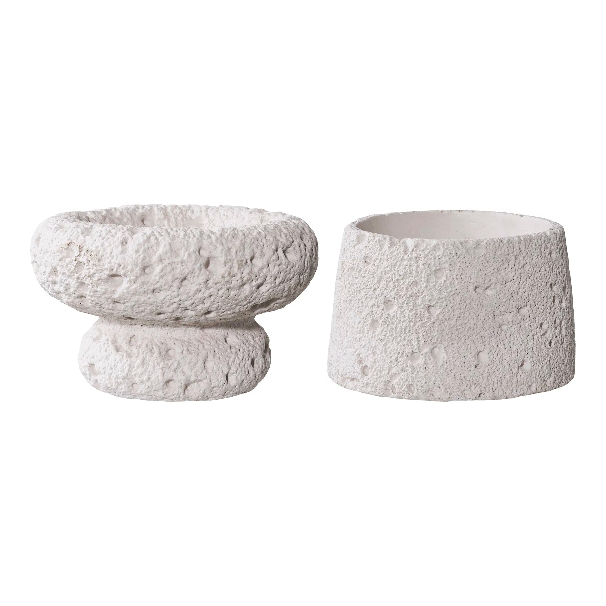 Lysestage-sæt „Lunaro Duo“ – Cement i Grå
