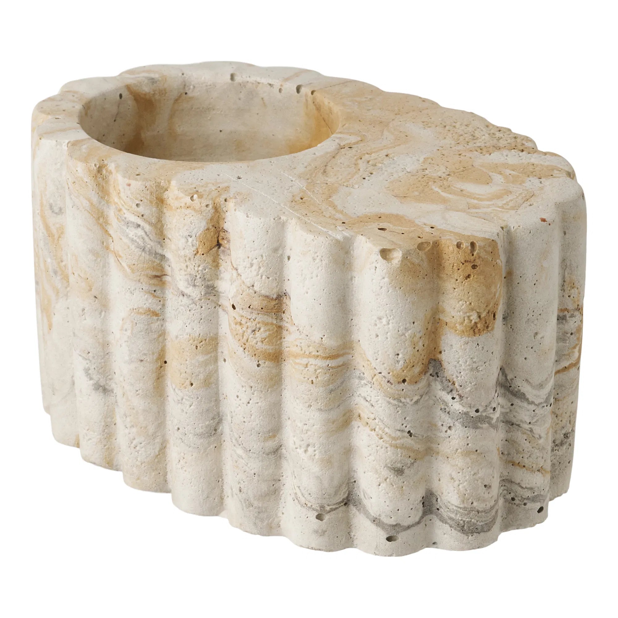 Lysestage „Cemento“ – Cement i Brun/Beige