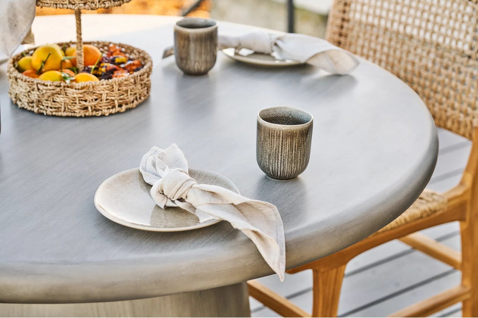 Teller Haviona – aus Steingut gefertigt in beige (4er Set)