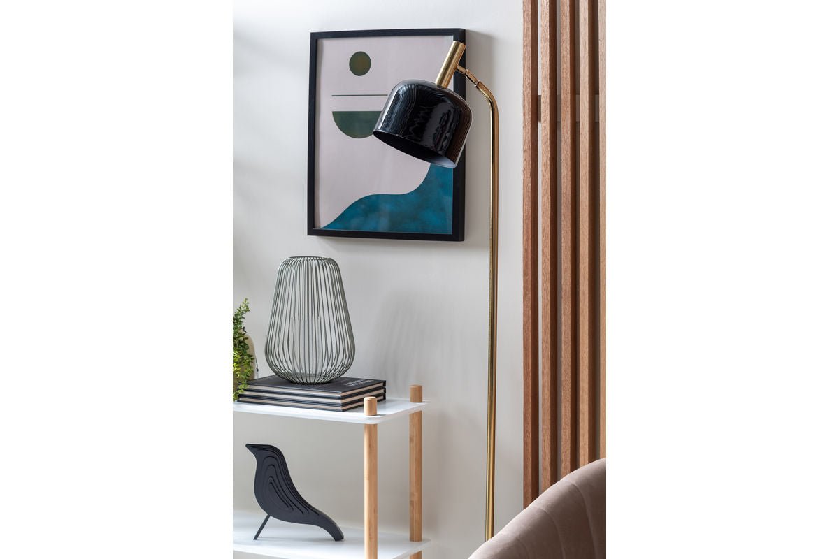 Gulvlampe Norex – af jern med emaljelag