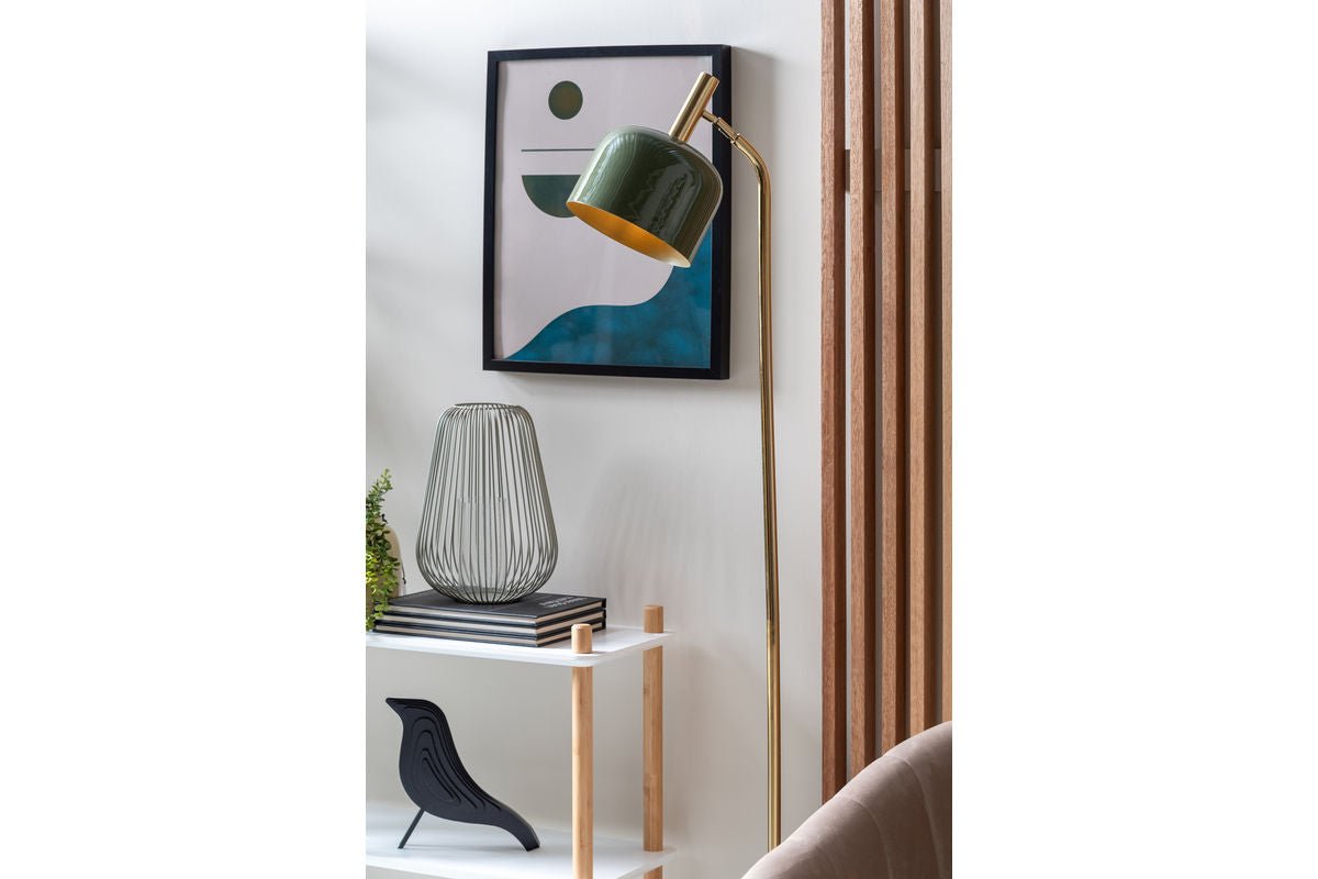 Gulvlampe Norex – af jern med emaljelag