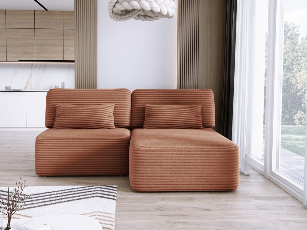 Designer Sofa Tilia Cordfløjl med sovefunktion og opbevaringsplads
