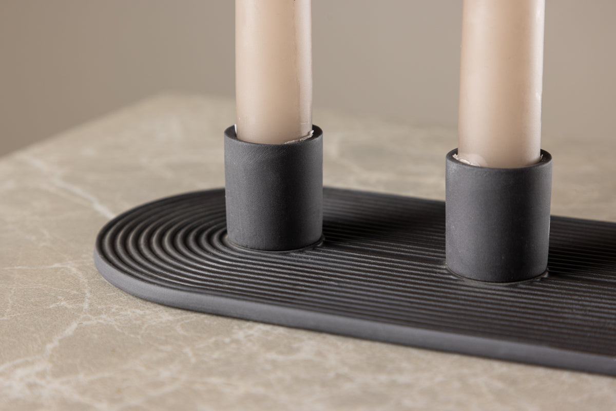 Lysestage Tim - Ø3 cm i stentøj til 3 lys