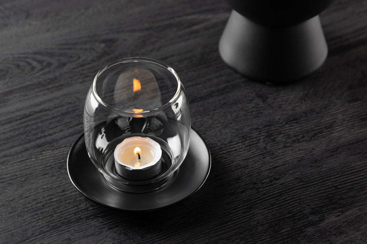 Laterne Nordlicht - lanterne af glas og stentøj