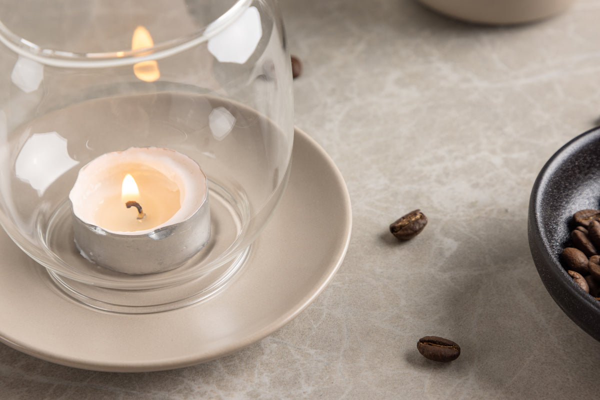 Laterne Nordlicht - lanterne af glas og stentøj